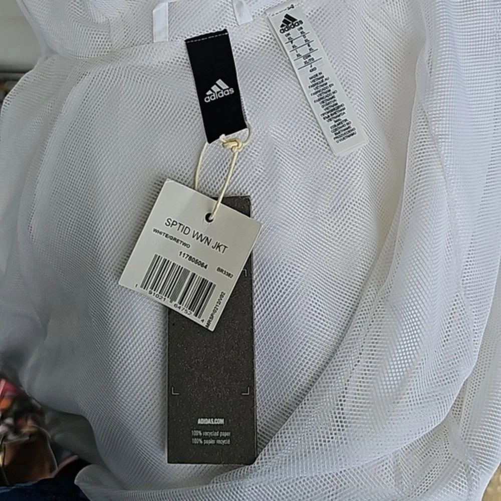 NWT Super Rare Vintage Adidas Worldwide Sport Windbreaker Jacket White size XL